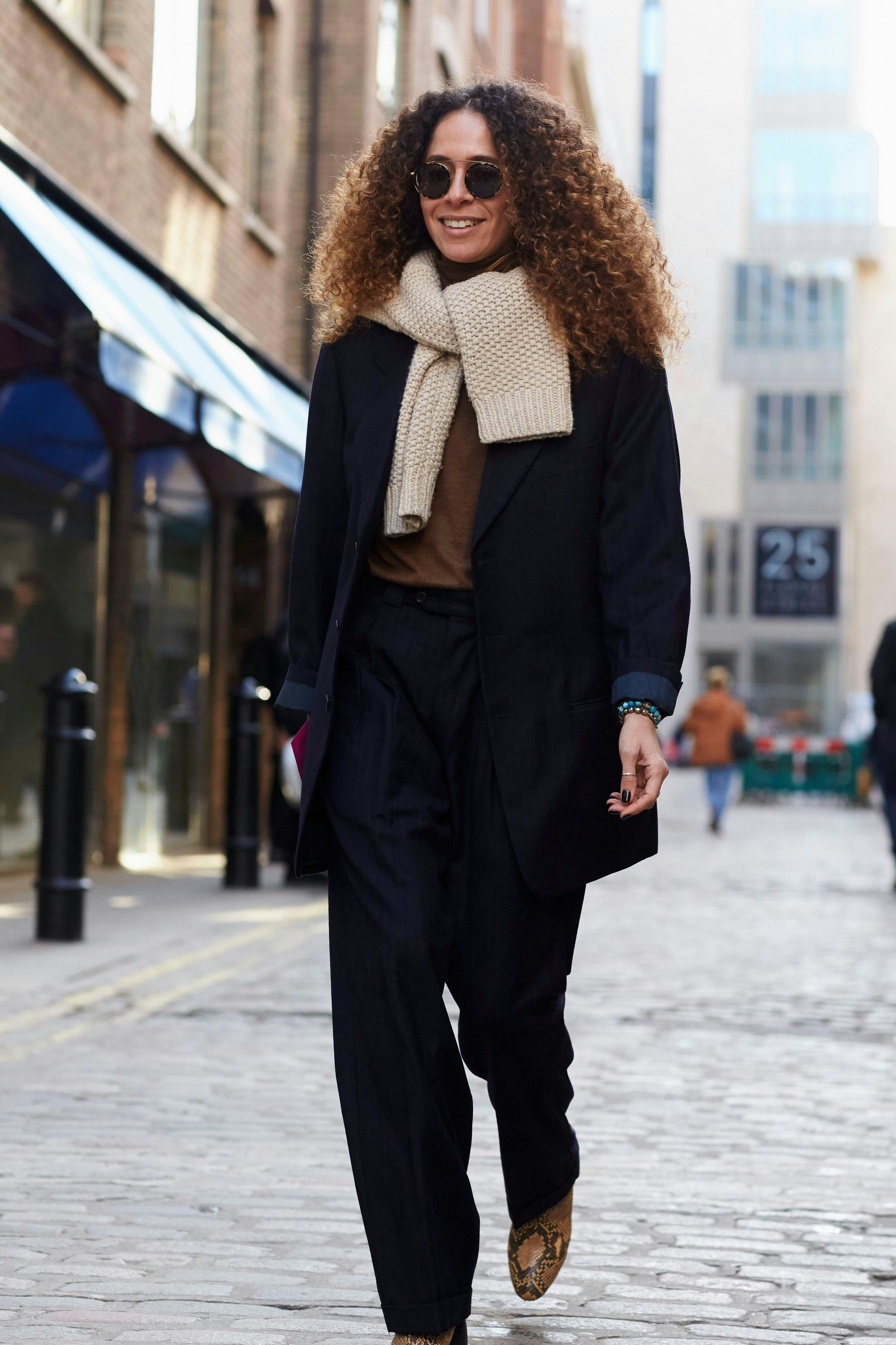 scarf and sweater outfit