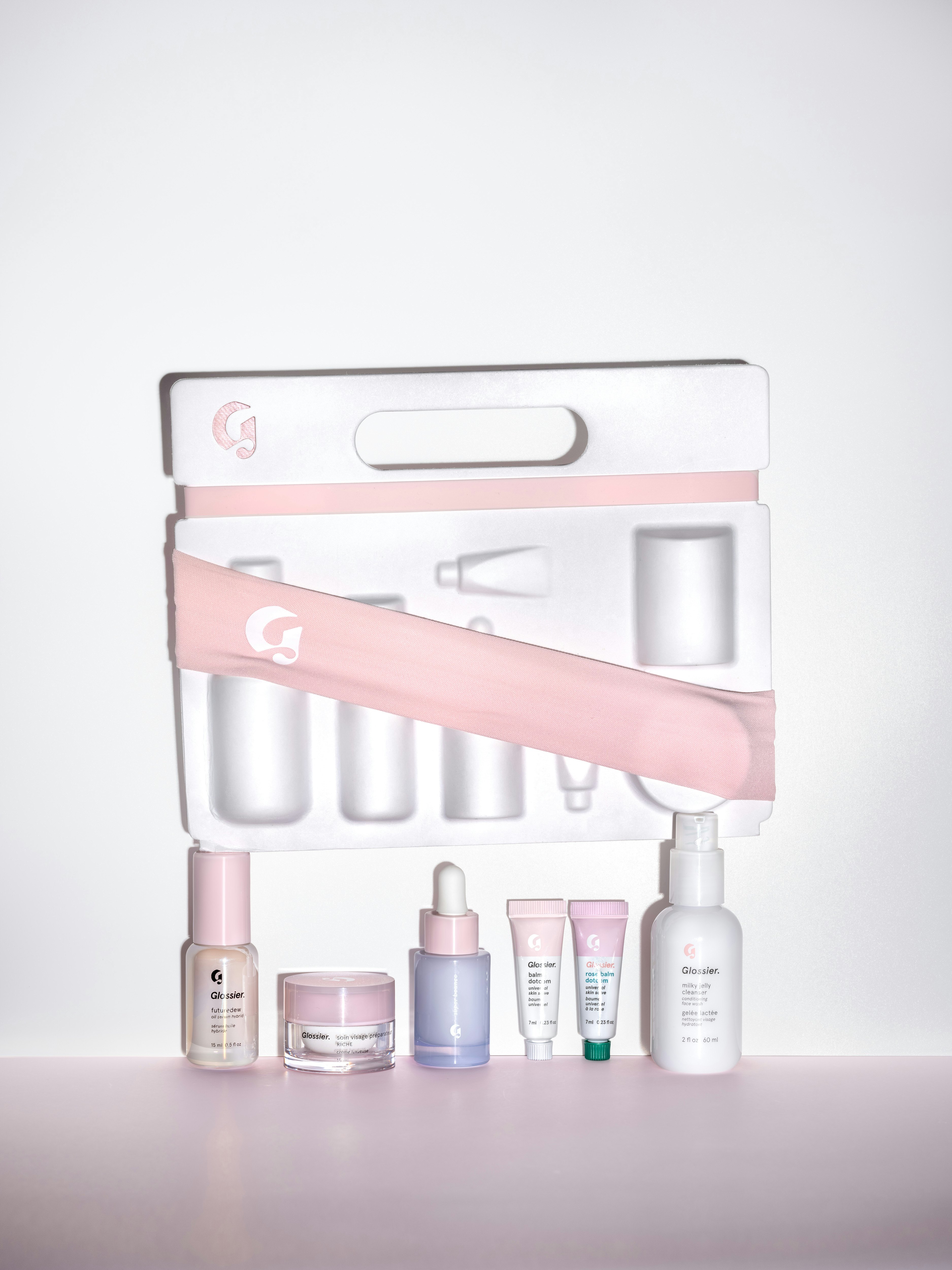 Glossier S New Skincare Edit Is The One Gift Set You Ll Want To Keep   F8c6a212 9353 422f B0b1 Cb24c22dac8a 8515 06e Gls Rgb Skincare Case Closed With Products 02 