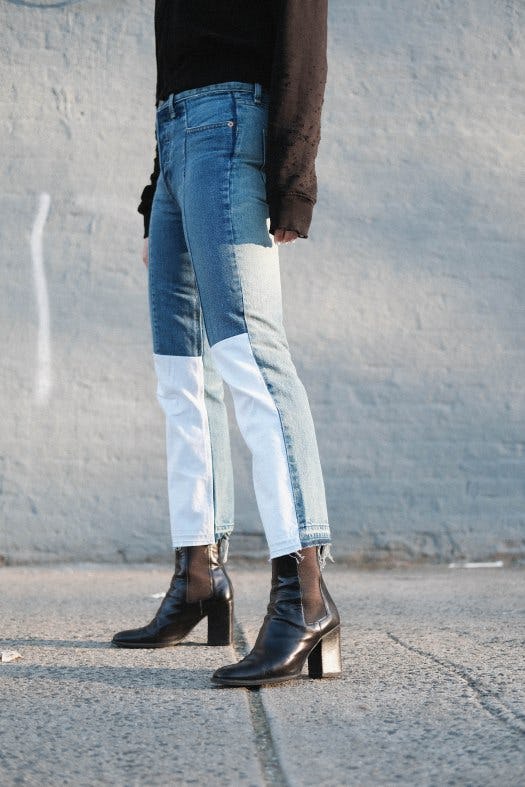 patchwork jeans trend