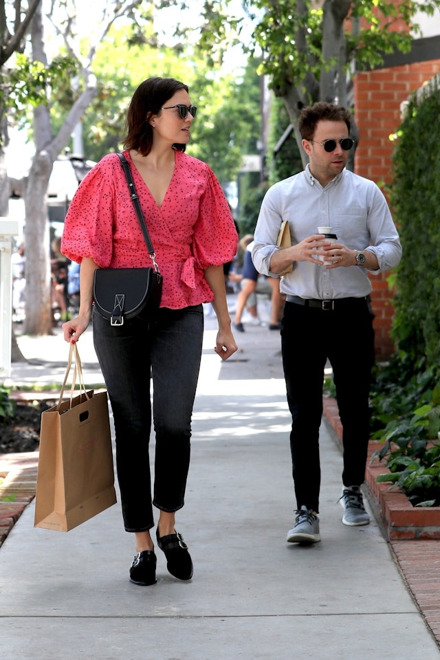 Mandy Moore S Pink Wrap Top Is A No Brainer For Casual Weekend Style