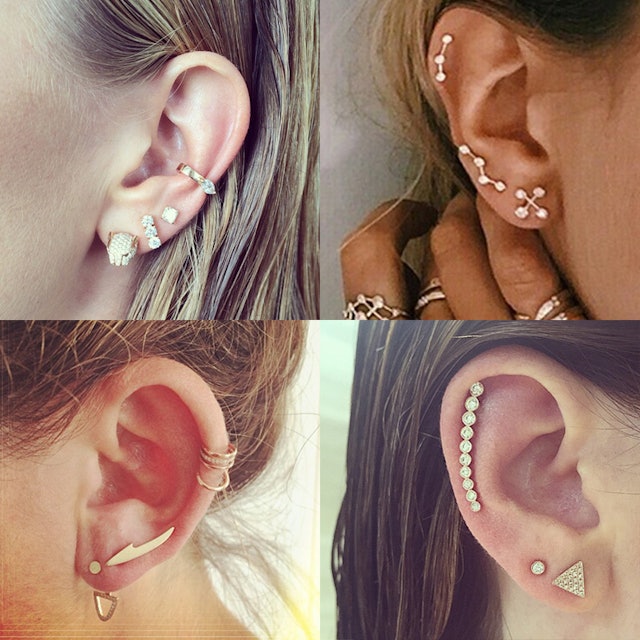 15 Fresh Ways To Stack Your Earrings