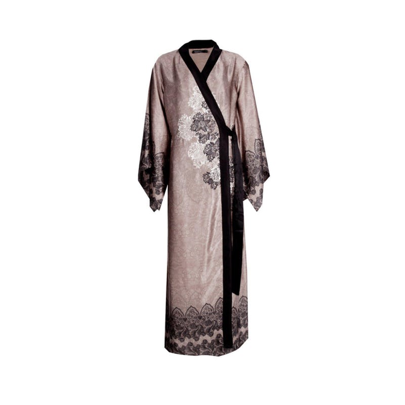 boohoo silk dressing gown