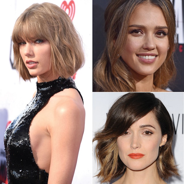 34 Do bangs look bad on round faces for Medium Length