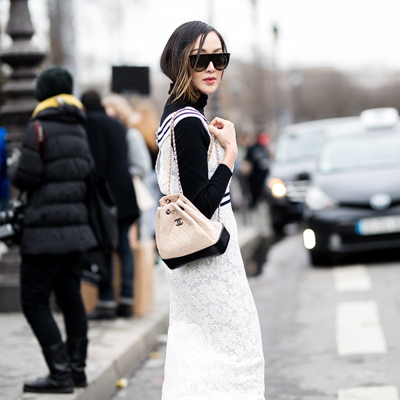 chanel backpack street style