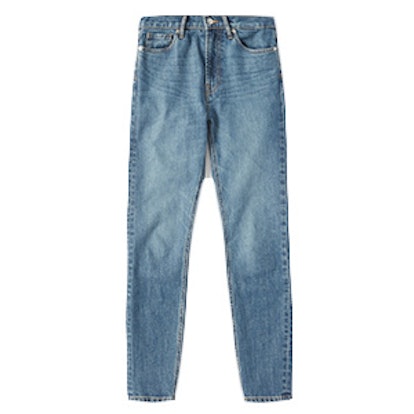 High Rise Straight Leg Jeans | Neiman Marcus high rise straight leg jeans zara jacket