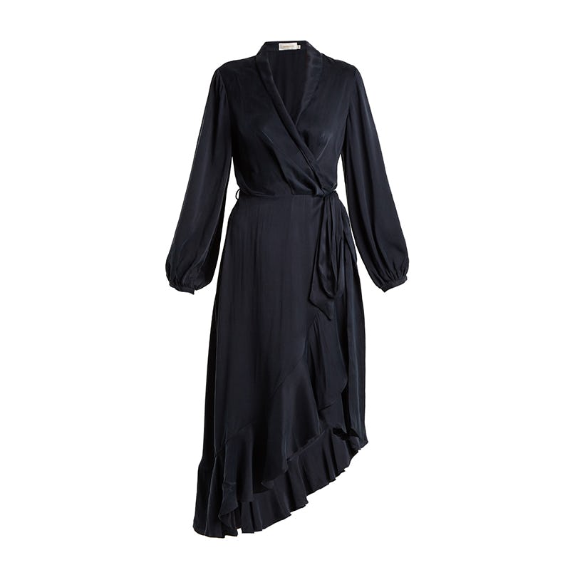 zimmerman black wrap dress