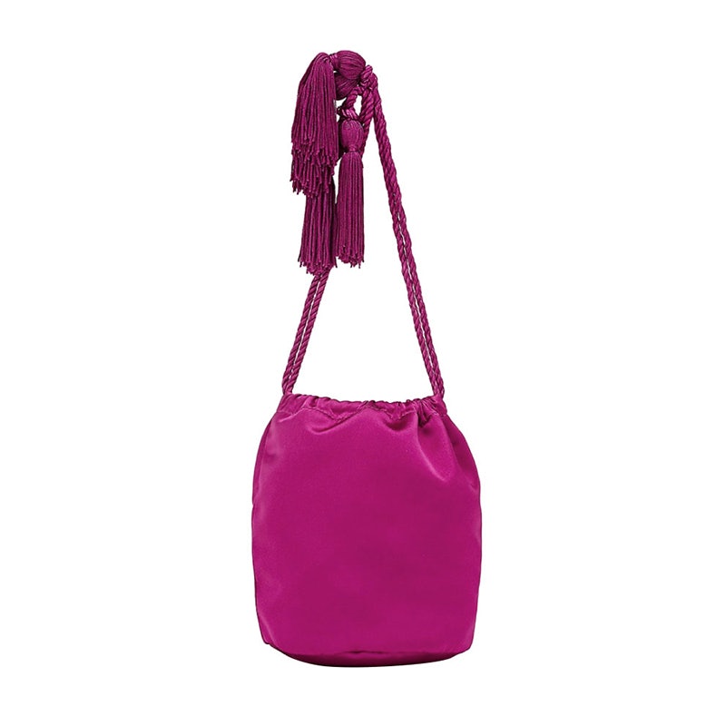 velvet drawstring evening bag