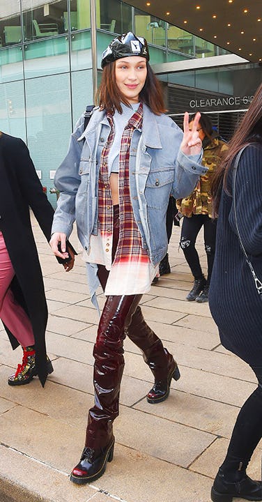 bella hadid jean jacket