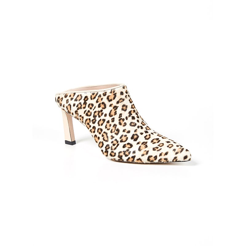 stuart weitzman leopard mules