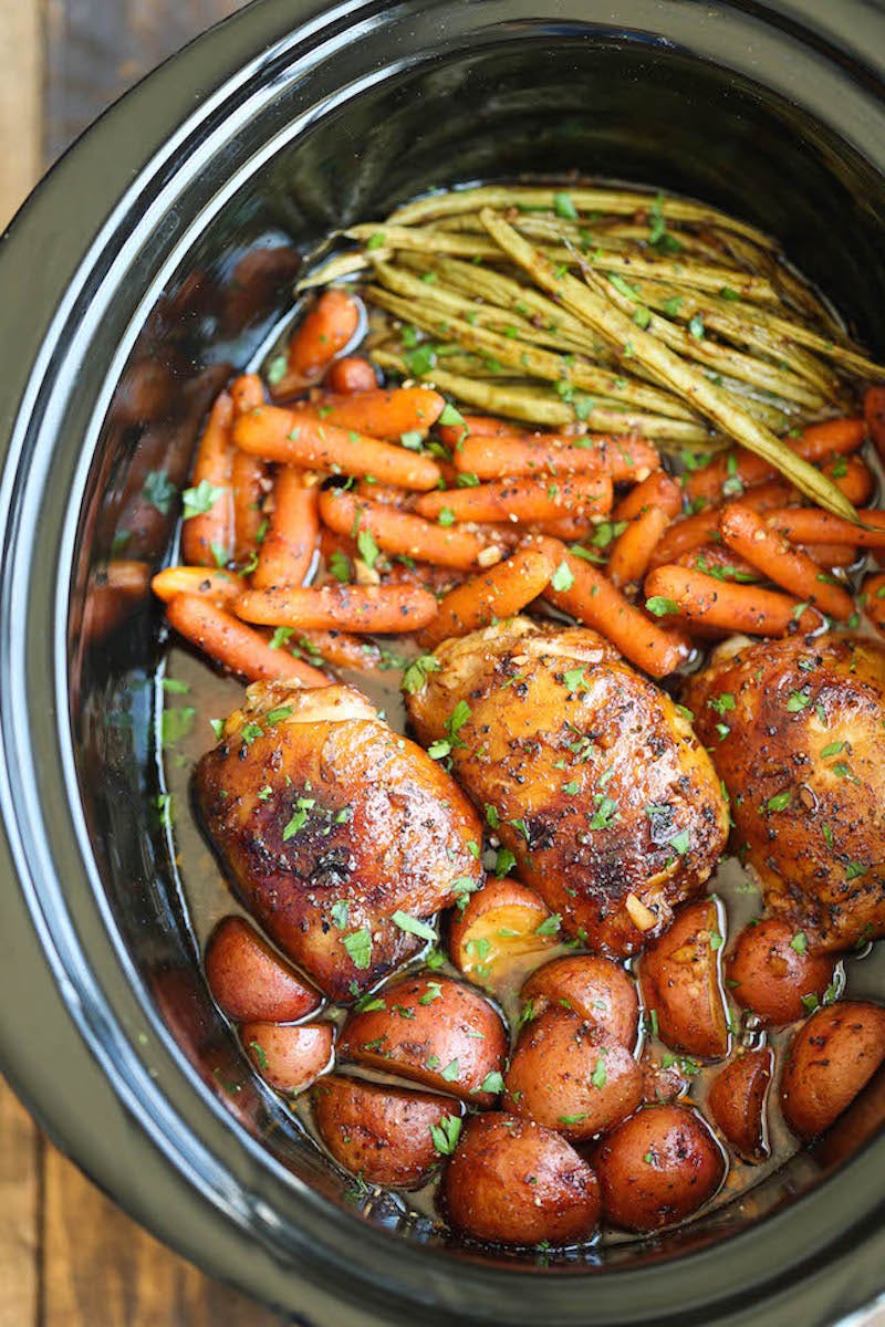 6 Healthy Crock Pot Recipes For Women Who Have Literally Zero Time   Crockpot Recipes For Fall Chicken Vegetables 